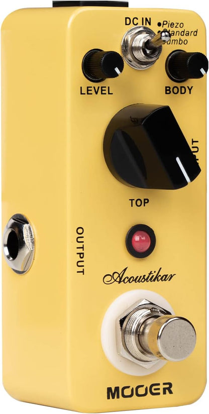 MOOER Acoustikar Acoustic Guitar Pedal Simulator Pedal, 3 Modes - Image 6
