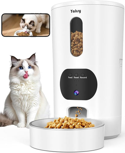 Yakry Automatic Cat Feeder - 5G WiFi Easy Setup App Control Cat Dry Food by Yakry