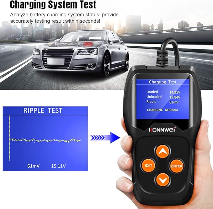 KONNWEI KW600 Car Battery Tester 12V Professional 100-2000 CCA Automotive - Image 6