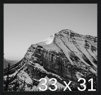 Frame It Easy 33 x 31 Black Grain Wood Frame by FrameItEasy