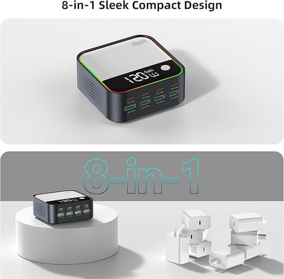 120W GaN USB C Charger Block Fast Charging, Samsung Galaxy, Headphones - Image 8