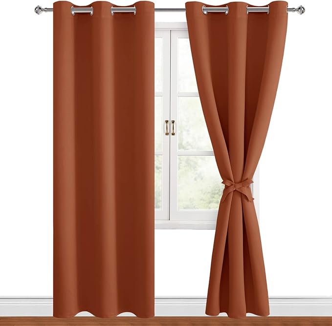 Hiasan Fall Blackout Curtains for Bedroom, 42 x 84 Inches Long by Hiasan