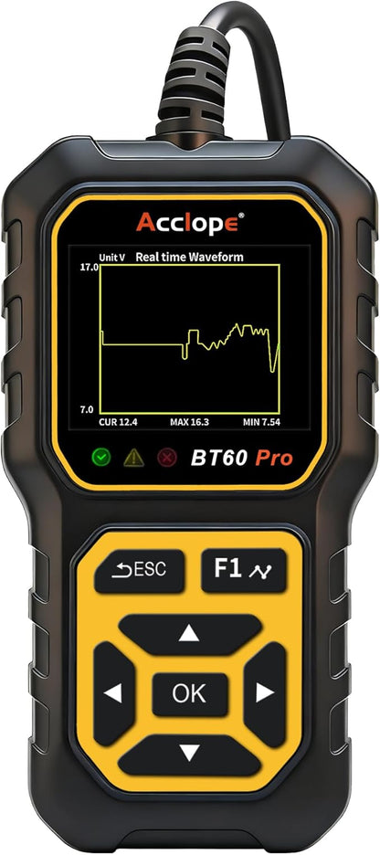Acclope BT60 Pro Car Battery Tester, Digital Analyzer - Image 4