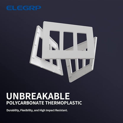 ELEGRP 3-Gang Screwless Decorative Wall Plates, Mid-Size Unbreakable - Image 4