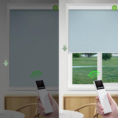 ZSHINE Motorized Blackout Window Blinds Customize Width Remote Control - Image 3
