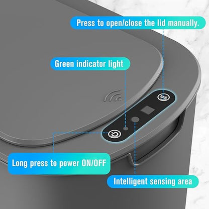 Cesun Automatic Motion Sensor Bathroom Trash Can - Image 6