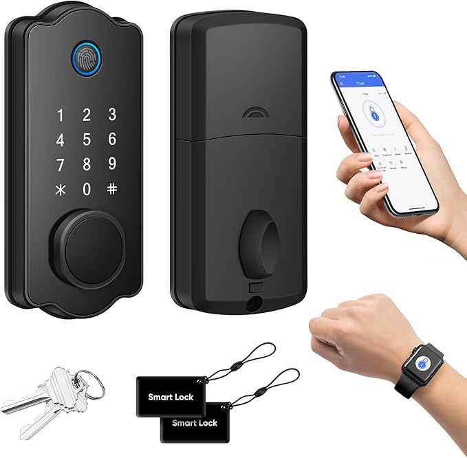 Fingerprint Smart Door Lock, Keyless Entry Deadbolt, Electronic Biometric by MYPIN