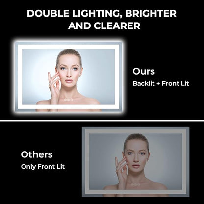 YEELAIT 55x36 Inch LED Bathroom Mirror - Image 3