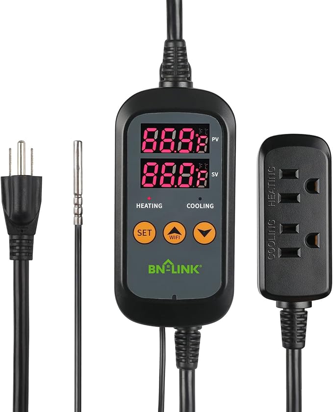 BN-LINK Smart WiFi Digital Temperature Controller Heating Cooling, Works by BN-LINK