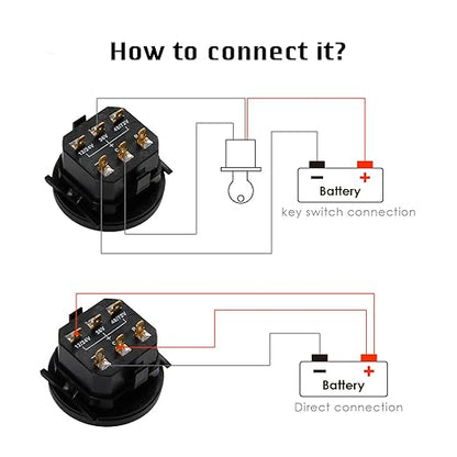 HonorMeet 12V/24V 36V 48V/72V Golf Cart Battery Meter, Lead Acid Battery Level - Image 4