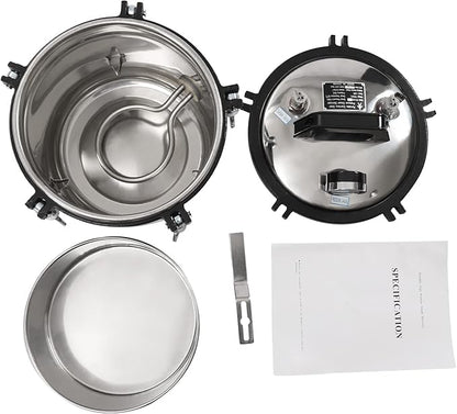 Portable Steam Autoclave Sterlzer, 8L/2.11Gal 1.2KW 110V 264.2℉ Stainless - Image 7