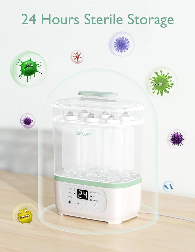 Momcozy Bottle Sterilizer and Dryer, 8-in-1 Electric Steam Baby Bottle - Image 4
