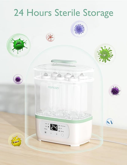 Momcozy Bottle Sterilizer and Dryer, 8-in-1 Electric Steam Baby Bottle - Image 4