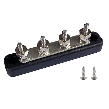 4 x #10 Studs Bus Bar, Ampper 4.2" Ground Distribution Block Brass Battery - Image 3