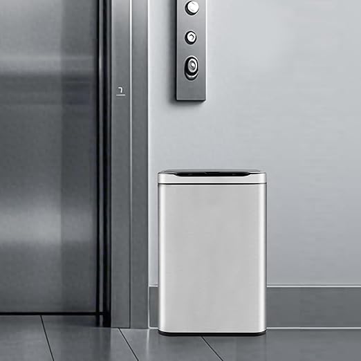 ELPHECO Stainless Steel Office Trash Can Motion Sensor Garbage Can Touchless - Image 5