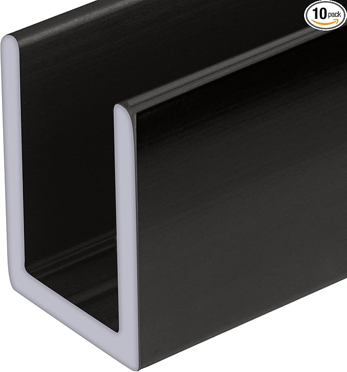 Brixwell SDCD38GM-CCP12-XCP10 Gun Metal 3/8" Fixed Panel Shower Door Deep by Brixwell