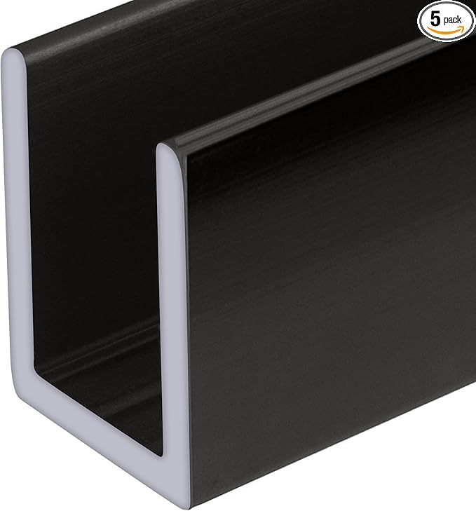 Brixwell SDCD38GM-CCP48-XCP5 Gun Metal 3/8" Fixed Panel Shower Door Deep by Brixwell
