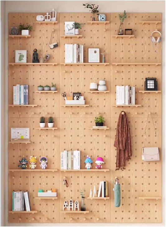 Wooden Wall Organizer Kit – Versatile Display Panel by Unknown
