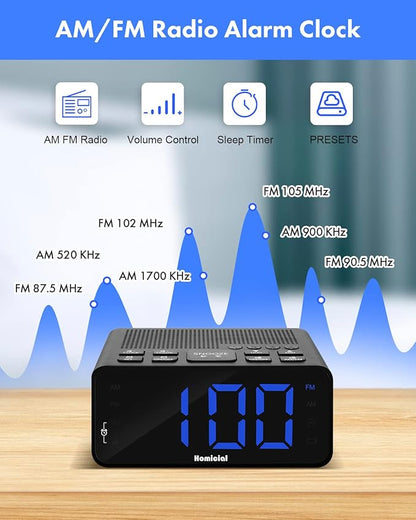 Homicial Digital Alarm Clock Radio - Image 3