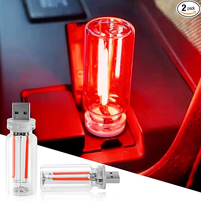 2PCS USB Car LED Interior Lights, Mini Ambient Lighting Accessories, Touch by HMCYCI