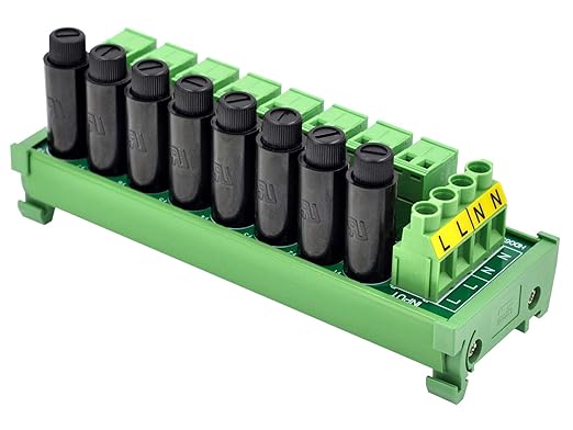 DIN Rail Mount AC 24-250V 8 Channel Pluggable Top Wiring Terminal Block Power - Image 3
