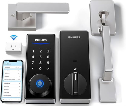 Philips Wi-Fi Smart Lock with Handle, Keyless Entry Keypad Door Lock with Handle by Philips