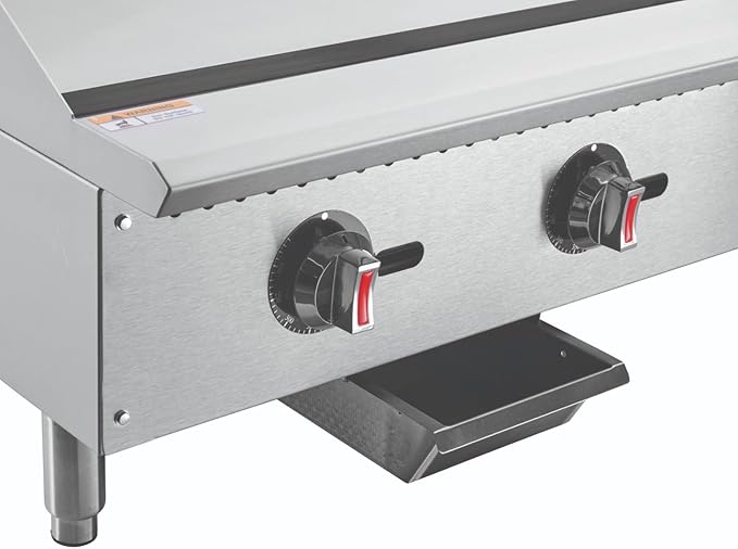 Kratos 48" Wide Commercial Restaurant Gas Countertop Griddle, Thermostatic - Image 5