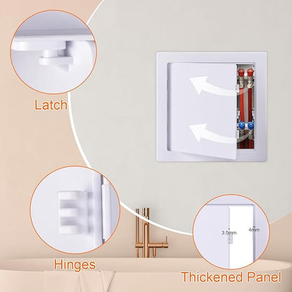 Suteck Plastic Access Panel for Drywall Ceiling 6 x 6 Inch Reinforced Plumbing - Image 5