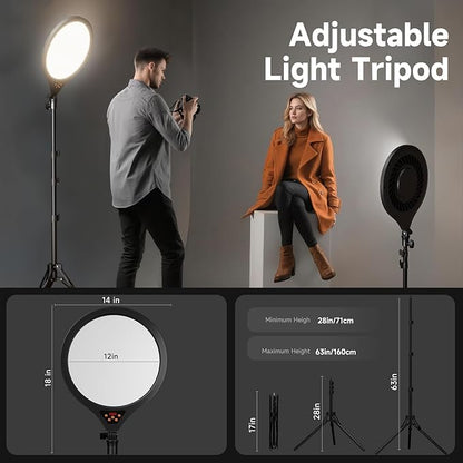 Ring Light Tripod for iPhone, Professional LED Ringlight for Video Recording - Image 5