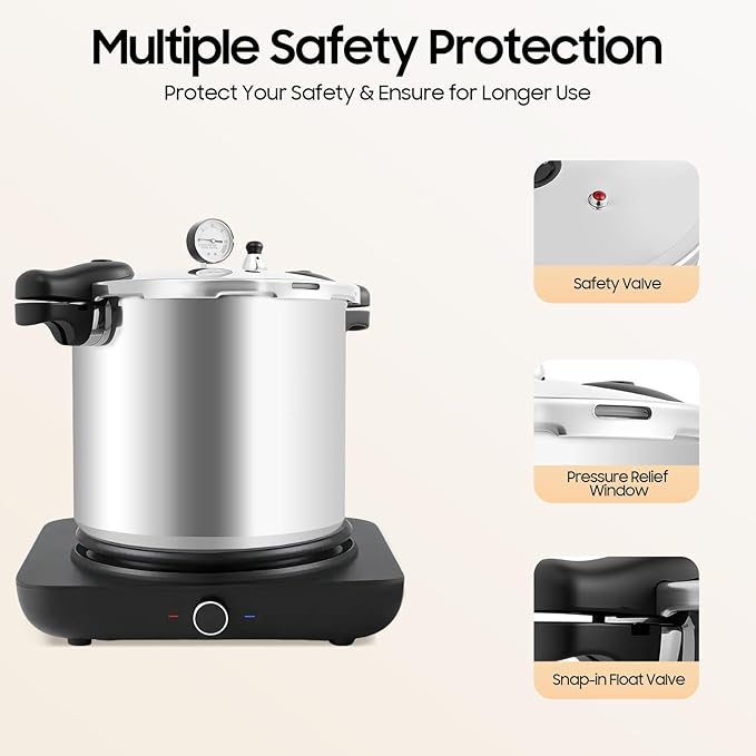 Electric Pressure Canner, Aluminum Pressure Cooker 23-Quart Induction Compatible - Image 5