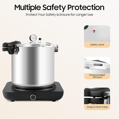 23Qt Aluminum Alloy Pressure Cooker, Thickened Explosion Proof Pressure Cooker - Image 5