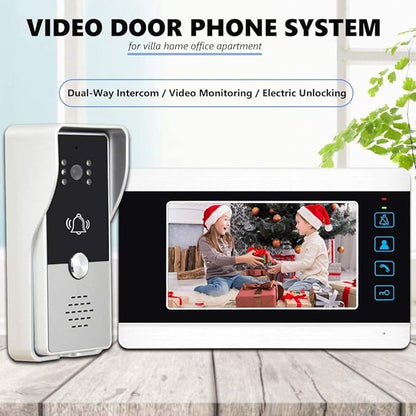 AMOCAM Video Doorbell Intercom System, 7 Inches Alloy Panel Monitor HD Camera - Image 7