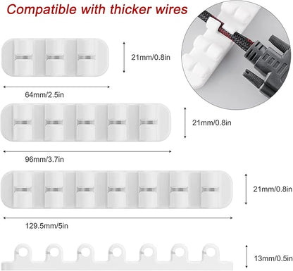 SOULWIT Upgraded Cable Holder, Cable Management Cord Organizer Clips Silicone - Image 3