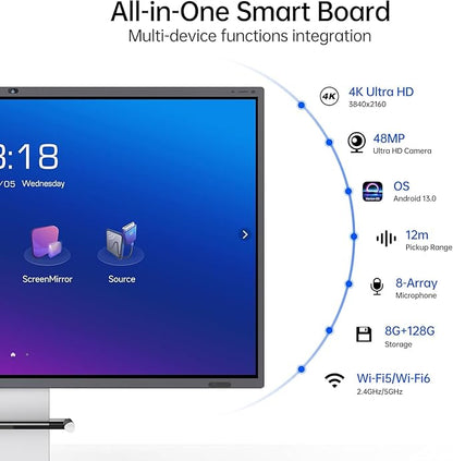 75" Smart Board, 4k Interactive Flat Panel - Image 2