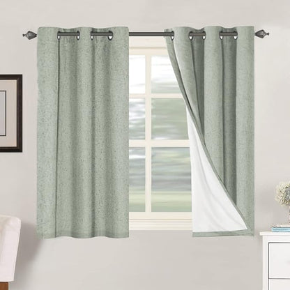 H.VERSAILTEX Primitive Linen Curtains 100% Blackout Curtain Drapes Burlap by HVERSAILTEX