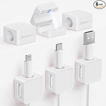 Cord Holder, 6 Pack Magnetic Cable Clips, Adhesive Cord Holder by Unknown