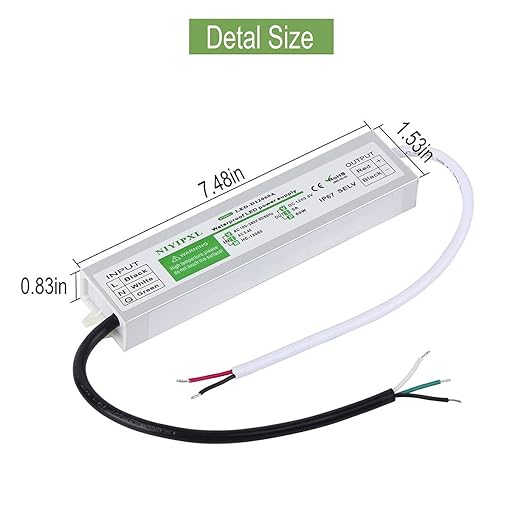 （Pack of 6） LED Driver 60 Watts Waterproof IP67 Power Supply Transformer - Image 6