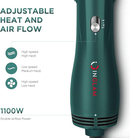 IG INGLAM Hair Dryer Brush, 4-in-1 Detachable Blow Dryer Brush, Ionic Diffuser - Image 5