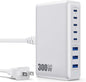 USB C Charger 300W USB C Charger Block 8-Ports GaN IV Fast Charging Station by APHUWJ