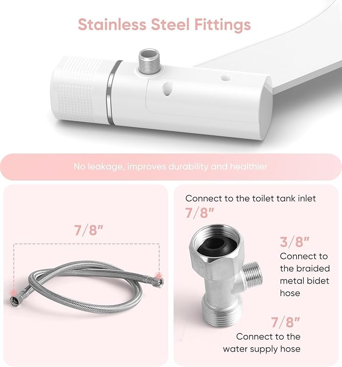 Ultra-Slim Bidet Attachment, Posterior&Feminine Wash-, Non-Electric Bidet - Image 4