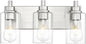 METWET 3-Light Bathroom Light Fixtures, Brushed Nickel Vanity Light by Metwet