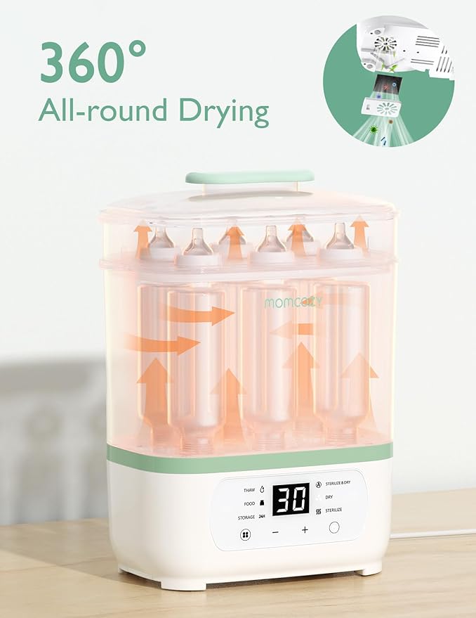 Momcozy Bottle Sterilizer and Dryer, 8-in-1 Electric Steam Baby Bottle - Image 3