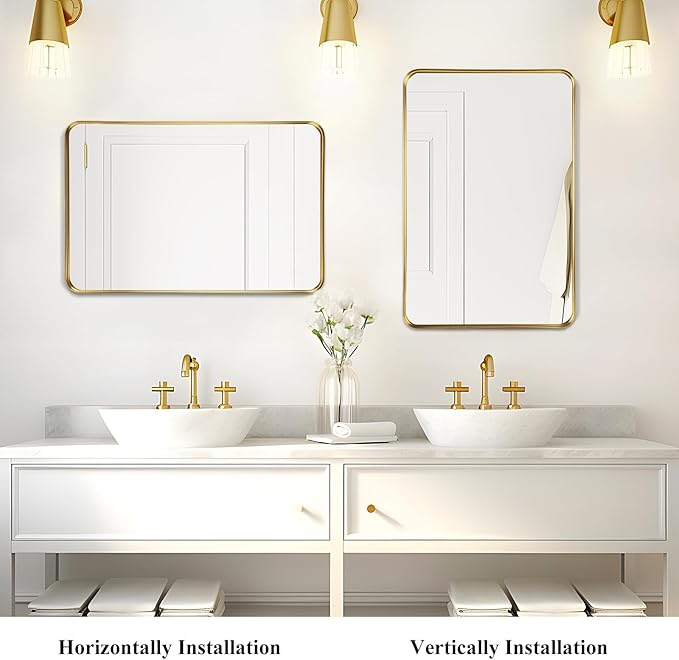 Fabuday Gold Bathroom Mirror - Image 5