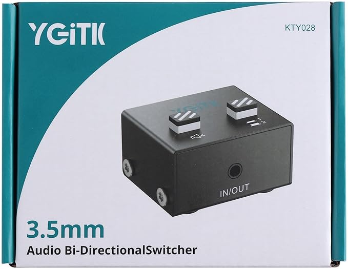 YGITK 3.5mm Audio Switch Bi-Directional, 2-in-1 & 1-in-2 Stereo Audio Switcher - Image 8