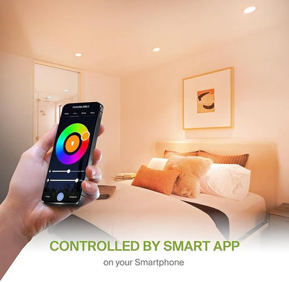 ASD 1 Pack LED Smart Recessed Lighting 6 Inch 15W, RGBW Color Changing Lights - Image 5