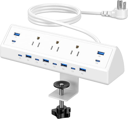 Jgstkcity 130W Desk Clamp Power Strip, 12 USB Ports, Surge Protector, ETL by Jgstkcity
