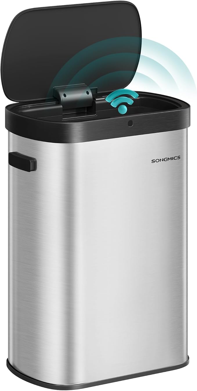 SONGMICS Motion Sensor Trash Can, 13-Gallon Automatic Garbage Can by SONGMICSbySONGMICSHOME