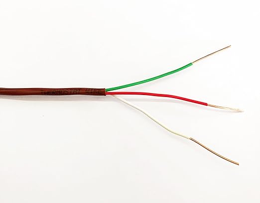 EASTWIRE 18/3 100ft Thermostat Wire, Solid Copper Wire, 18 Gauge Conductor by eastwire