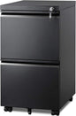 devaise 2 drawer metal file cabinet, fully assembled, main product view