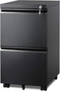 DEVAISE 2 Drawer Metal File Cabinet, Fully Assembled, Under Desk, Fits by DEVAISE